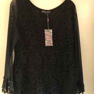 Black lace blouse